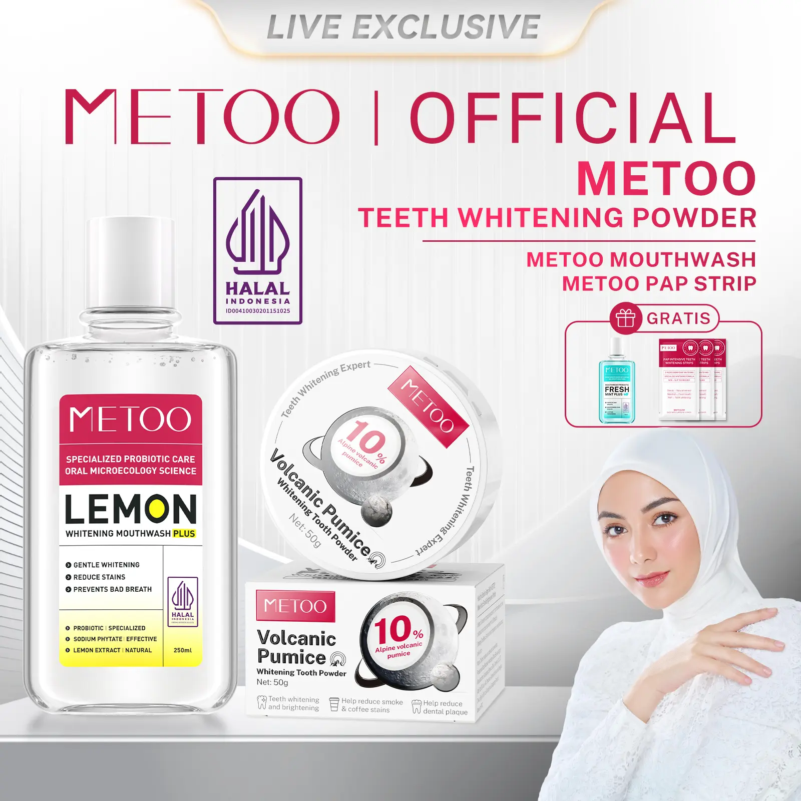 【Live Exclusive】MeToo ultimate tone up bundle set / Volcanic Pumice ...