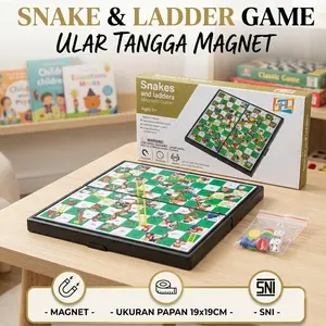 Mainan Anak Board Games Ular Tangga Snake & Ladder Game Magnet 717E