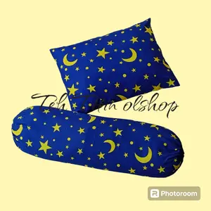 Sarung Bantal dan Sarung Guling Tali Katun Premium dengan Resleting dan Tali Terpasang