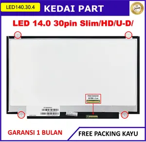 LCD LED Dell Inspiron 14-5445 14-5457 14-5468 14-7447 14.0 14 Inch 30 Pin 30pin Slim Tipis Bracket Kuping Baut Atas Bawah