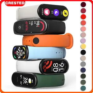 Silicone Sport Strap for Mi Band 10 9 8 NFC Silikon Pengganti  Tali Jam Tangan for Xiaomi MiBand 10 9 8 Polos Warna Soft Wristband Bracelet Belt Smartwatch Accessories