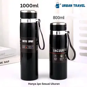 MISI Termos Sport Premium 800ml & 1000ml Botol Minum Tumbler Stainless Portable Tahan Panas dan Dingin Vacuum untuk Aktivitas Sehari-hari Urban Travel