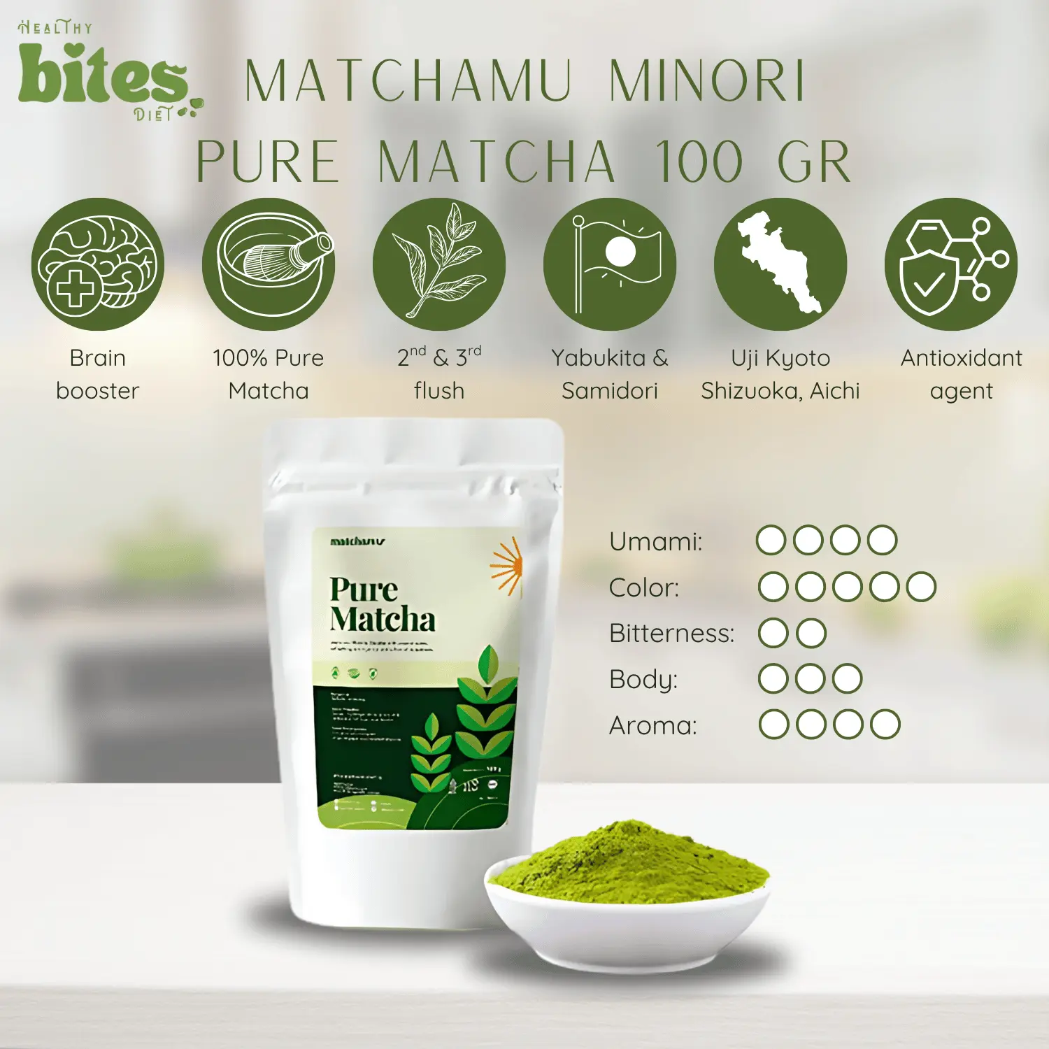 Matchamu Pure Matcha Powder 100gr - Matcha Jepang Premium dengan Rasa ...