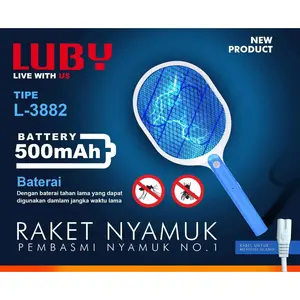 Raket Nyamuk Lalat Cas Rechargeable Luby ELectric Swatter L3882 3882