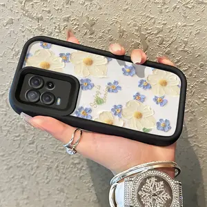 Casing Hp Untuk OPPO A54 Case HP pola Bunga lukisan cat minyak Cesing Casing sederhana Kesing Silikon lunak Kasing baru Softcase