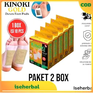 Paket 2 box isi 20 pcs kinoki Gold masker kaki detok racun saat tidur