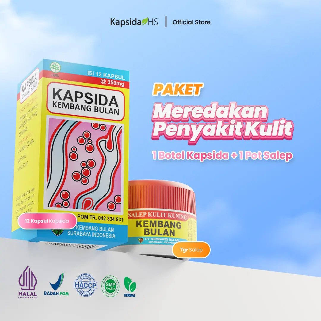 BUNDLING KAPSIDA 1 Botol & SALEP 1 Pot - Meringankan Jerawat, Bisul ...