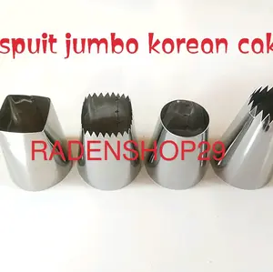 Spuit Jumbo Stainless Steel Terbaru untuk Kue Korea set 4 - Kitchenware
