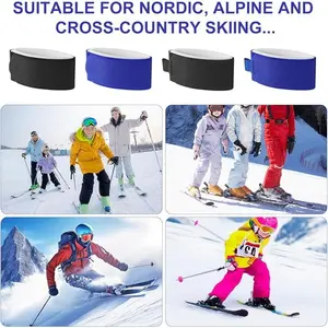 Outdoor Skis Fixing Band Ski Brake Retainer Skiing Straps Skijoring Skis Fixing Band Wrap Snowboarding Straps Sled Ski Accessary