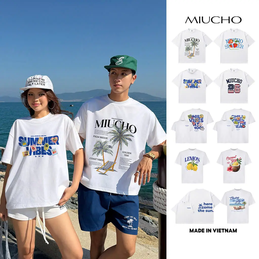 [DEAL HÈ] Áo thun boxy du lịch biển mùa hè chill vibes 2104 Miucho