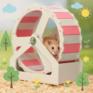 Pet Accessories Plastic Hamster Running Wheel Silent Stable Base Pet Hamster Bracket Colorful 21cm Exercise Wheel Pet Exercise