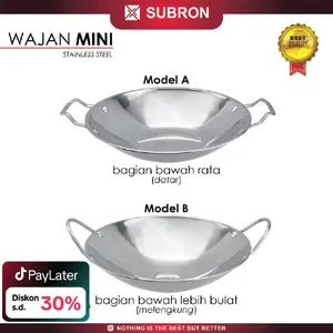 [COD Gratis Ongkir] wajan mini katel bar stainless steel tebal - wajan mini piring saji prasmanan Masak wajan jawa asli wajan mini jadul