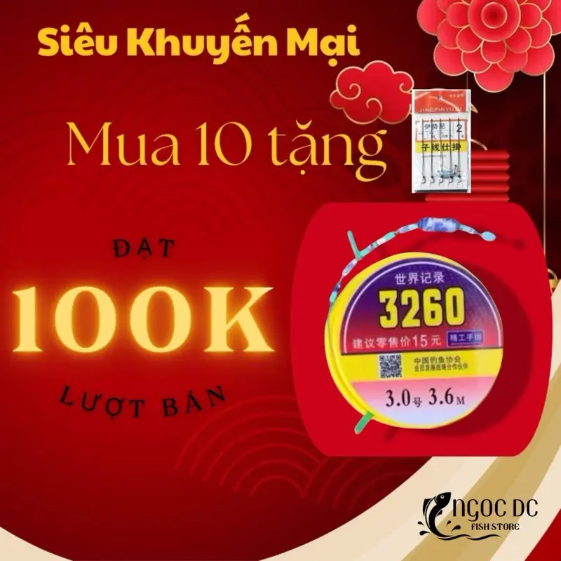 Dây Trục Câu Đài 3260, Trục Câu Đài Buộc Sẵn,Trục Câu Cá
