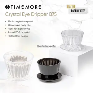 New Timemore Dripper 01 - B75 Wave Crystal Eye Transparent PCTG