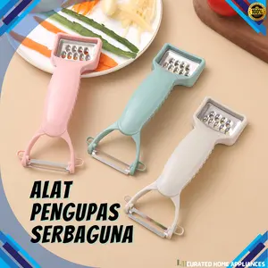 Pengupas Kulit Buah dan Sayur 2 in 1 Peeler, Parutan Keju Serbaguna
