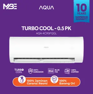 AQUA Elektronik AQA-KCR5FQGL AC 0.5 PK Standard 360W - Powerful Cooling - Triple Airflow - Anti Corrosion - Blue Fin - Full Copper - Turbo Cooling - Wide Voltage