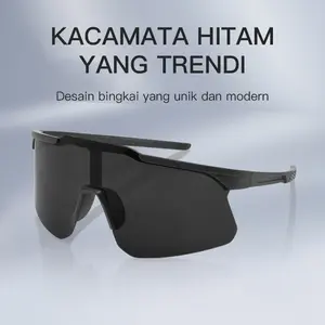 【COD】Kacamata olahraga bingkai besarbaru,kacamata bersepeda luar ruangan one-piecekacamata hitam mode pria dan wanita untukmendaki gunung sunglass