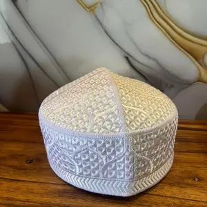 Peci Pakistan Super Bordir Kain - Lingkar Kepala 55-59cm - Tebal, Songkok, Motif, Nyaman, Turki, Hitam, Pria, Kopiah, Dewasa, Muslim