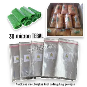 Plastik OPP One Sheet Selapis Selembar Risoles Kue 6x18 7x18 8x18 9x20 10x20 PLastik Risol plastik dadar gulung gorengan