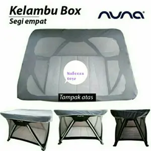 KELAMBU box NUNA bayi segi empat size 180x160 cm nuna sena pliko baby does joie kubbie kubi kubie graco sarung anti nyamuk akachan praktis
