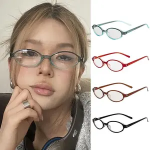 GF Kacamata Bingkai Kecil Wanita Retro Jepang dan Korea Ins Eropa dan Amerika Gradient Color Optical Glass K41