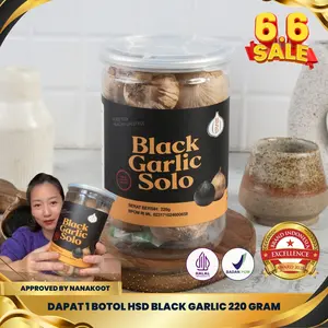 Black Garlic HSD 220 Gr / Bottle, Bawang Hitam Spices Untuk 7-15 Hari