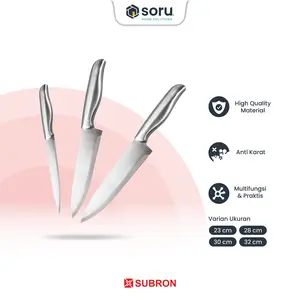 SORU - Pisau Dapur Serbaguna Buah Sayur Daging Stainless 23cm 28cm 30cm - Kitchen Knife - SUBRON