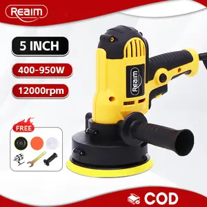 Reaim（garansi 3 tahun）Mesin poles  Wool Polisher 5" Disc Mesin Poles Mobil Motor Detailing mobil super lengkap siap pakai harga promo japan yehnology Aksesoris Amplas Car alat  poles body mini tanpa kabel