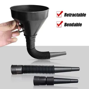 Carzkool Nozzle Corong Minyak Bensin Wide Mouth Funnel dengan Selang - CK888 - Black