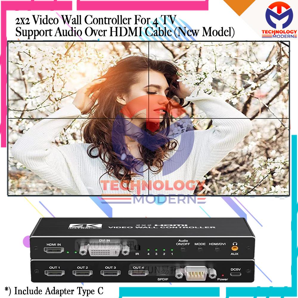 Videowall Controller 2x2 For 4 TV (Big Screen) Support Rotate 180º