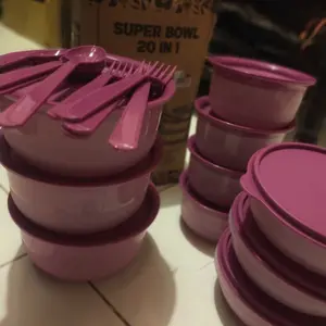 CPM Super bowl 20 in 1 bonus tas, mangkok plastik gratis tas lebaran HBPA Hijau (PO)