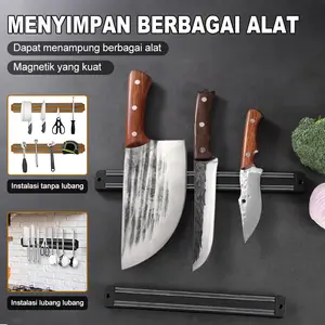 Tempat Pisau Magnetik Multifungsi Tempat Pisau Dinding Tempat Pisau Gantung Tempat Pisau Dapur untuk Pisau Gunting
