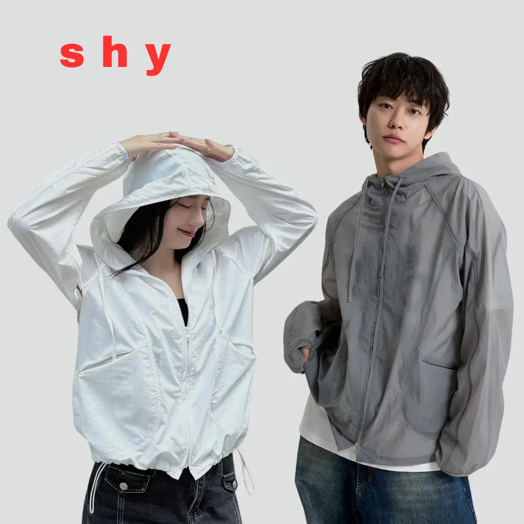 Áo Khoác Gió Nam Nữ 1 lớp, Vải Gió Nhăn Chống Nắng, Chống Gió 2024 Menswear Jacket