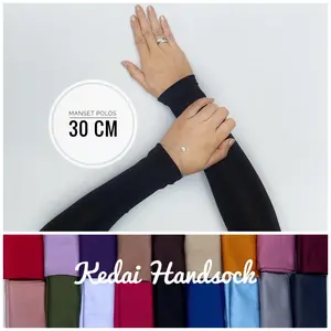 manset tangan polos pendek spandeks premium