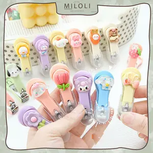 [MILOLI] 1Pcs CUTE CARTOON NAIL CLIPPERS Gunting Kuku Kawaii Cinnamoroll Hello Kitty Scissor Stanless - F0356