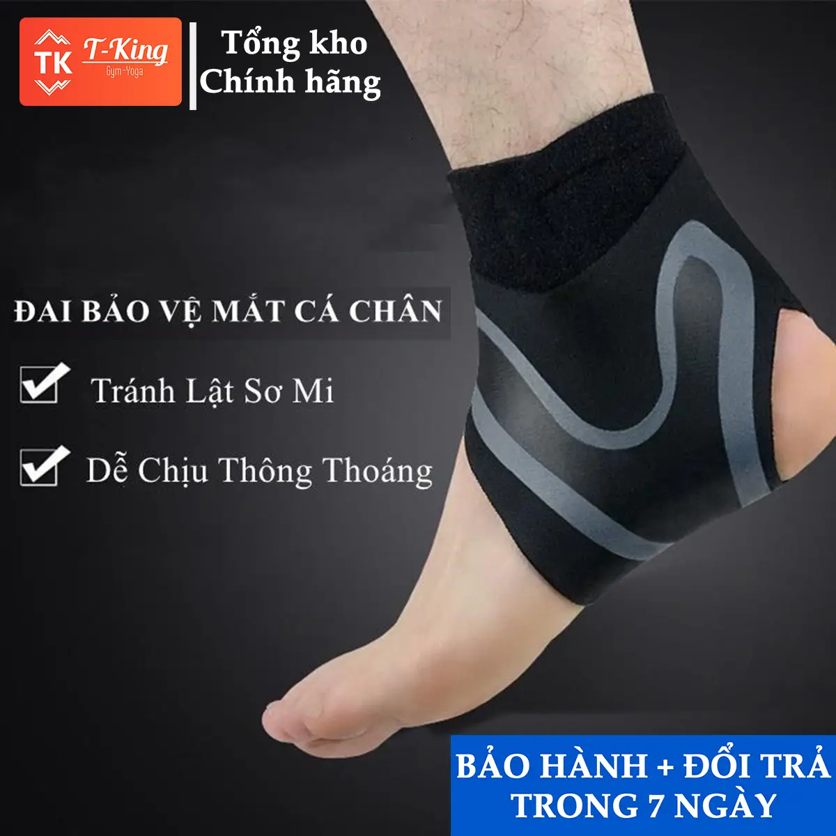 Băng quấn cổ chân chữ V, Đai cổ chân bảo vệ mắt cá chân cổ chân Phụ Kiện chơi thể thao, chạy bộ,đá bóng Sport dây  khoá trợ  lực