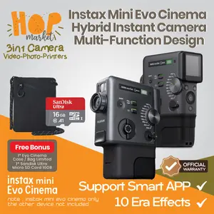 Fujifilm Instax Mini EVO CINEMA Hybrid Video Instant Camera (Eras Dial Retro Style) Garansi Resmi 1 Tahun