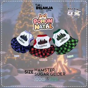Baju Sugar Glider / Hamster Dress Pohon Natal Christmas  Hewan Kecil size XXS | Yuk Belanja Gaes!
