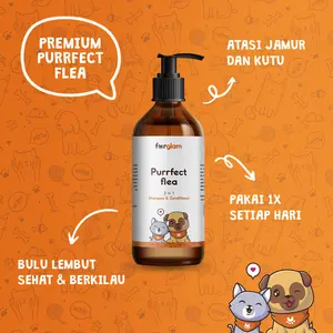 FURGLAM PURRFECT FLEA 2 in 1 Shampoo dan Conditioner Kucing dan Anjing
