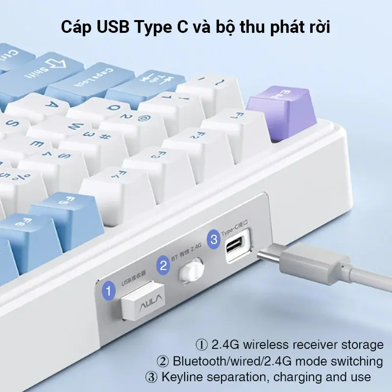 Bàn phím cơ AULA F75 - 3 Mode kết nối - Pin 4000 maH - Full key hotswappable - 75% Layout 80 Keys - Macro Driver - SW cao cấp - Phím PBT 2 màu - 5 lớp chống ồn cực êm - LED RGB 16 triệu màu - BH 12T T | BigBuy360 - bigbuy360.vn Bàn phím cơ AULA F75 - 3 Mode kết nối - Pin 4000 maH - Full key hotswappable - 75% Layout 80 Keys - Macro Driver - SW cao cấp - Phím PBT 2 màu - 5 lớp chống ồn cực êm - LED RGB 16 triệu màu - BH 12T T | BigBuy360 - bigbuy360.vn