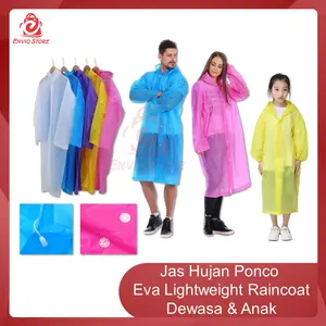 ENVIO - Jas Hujan Ponco EVA Lightweight Raincoat / Jas Hujan EVA Anak - Jas Hujan Pria Wanita Dewasa Anak