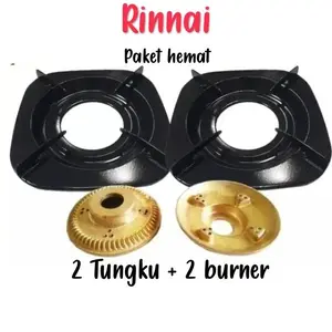 NEW - 2 Set Tungku Tebal+Burner Rinnai/2 Set 2 Tungku Kaki 4 + 2 Burner