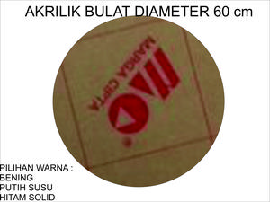 Akrilik Bulat Diameter 60 cm dan 40 cm