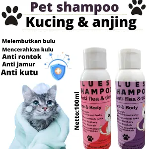 lues shampo kucing anti kutu dan anti jamur netto:100ml cairan anjing & kucing