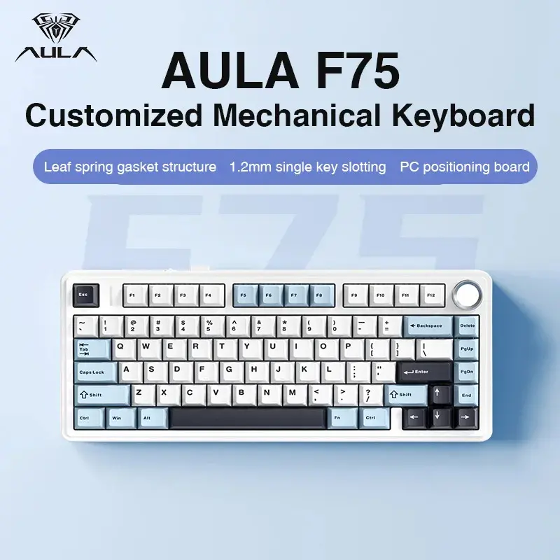 Bàn phím cơ AULA F75 - 3 Mode kết nối - Pin 4000 maH - Full key hotswappable - 75% Layout 80 Keys - Macro Driver - SW cao cấp - Phím PBT 2 màu - 5 lớp chống ồn cực êm - LED RGB 16 triệu màu - BH 12T T | BigBuy360 - bigbuy360.vn Bàn phím cơ AULA F75 - 3 Mode kết nối - Pin 4000 maH - Full key hotswappable - 75% Layout 80 Keys - Macro Driver - SW cao cấp - Phím PBT 2 màu - 5 lớp chống ồn cực êm - LED RGB 16 triệu màu - BH 12T T | BigBuy360 - bigbuy360.vn