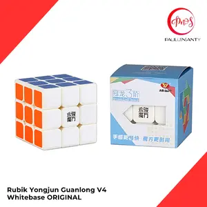 Cube Puzzle Yongjun Guanlong Whitebase V4 ORIGINAL Kubus Mini Kreatif Latihan Strategi