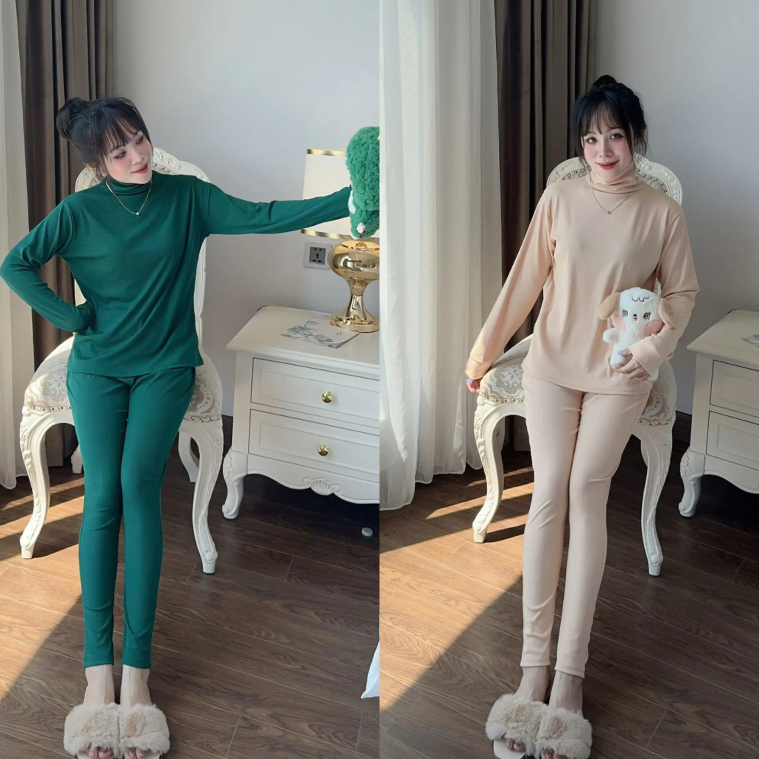 Bộ Cổ Lọ Chất Tăm Lạnh Quần Baggy 3 Size Từ 40Kg-85Kg