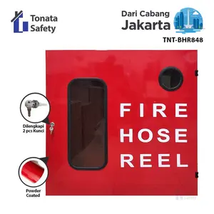 Box Fire Hose Reel 80 x 40 x 80 cm / Box Hose Reel Pemadam Kebakaran / Kotak Fire Hose Reel Steel / Aksesoris Hydrant System / Box Hose Reel Indoor Outdoor / Peralatan Pemadam Kebakaran / Fire Fighting Equipment / Safety Fire Hose Reel Box