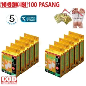 Kinoki Paket Super Hemat 100 Pcs Kinoki Gold Detox Original Koyo Kaki Herbal Paket 10 box 50 pads Ginger Hand Patch Foot pads foot