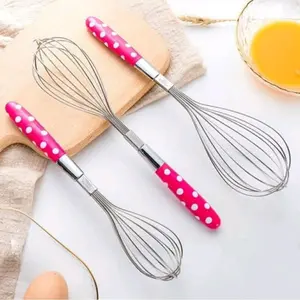 Alat Pengocok Telur Kocokan Telur Polkadot Stainless Steel Buah Egg Kitchenware
